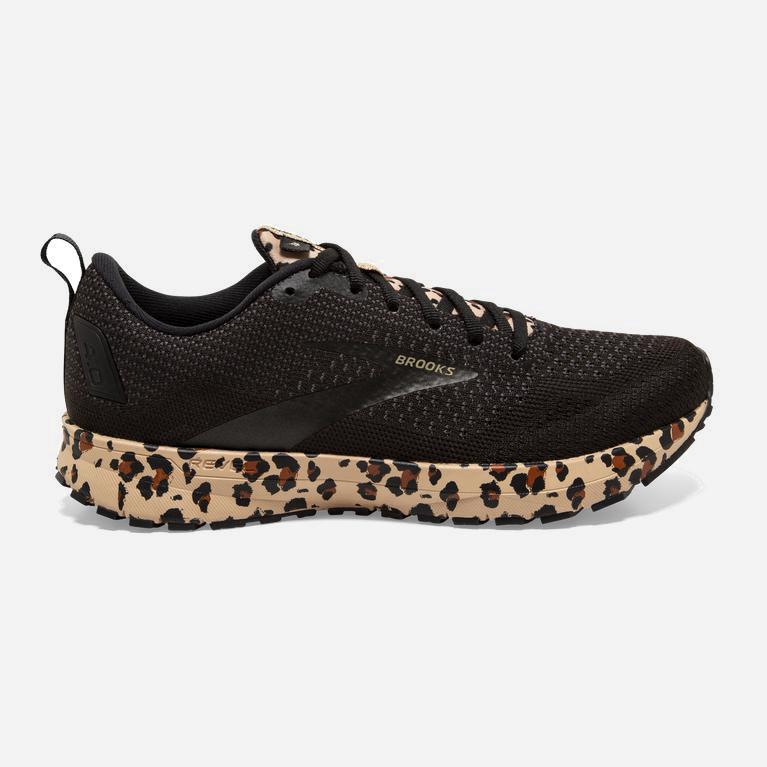 Brooks Revel 4 Womens Road Running Shoes Ireland Black/Latte/Metallic/Leopard/Khaki (HAIM-64891)